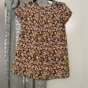 Banana Republic Floral Short Sleeve Tunic Top